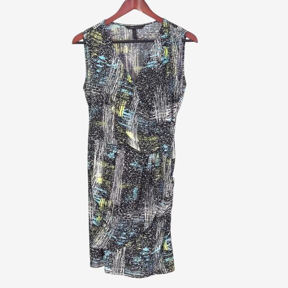 BCBGMaxAzria Women’s Dress Wearable Art Print Sleeveless Bodycon Y2K Size Small - Picture 1 of 7